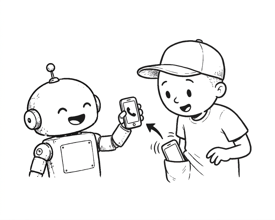 cartoon cover for: Every Robot in My House Can Text Me Now