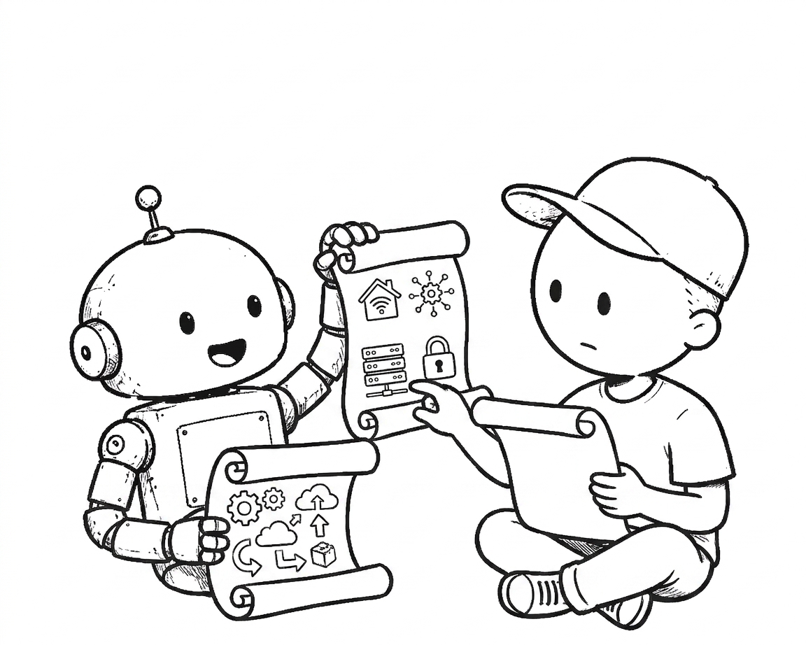 cartoon cover for: I Inherited a System With No Map. So I Drew Two.